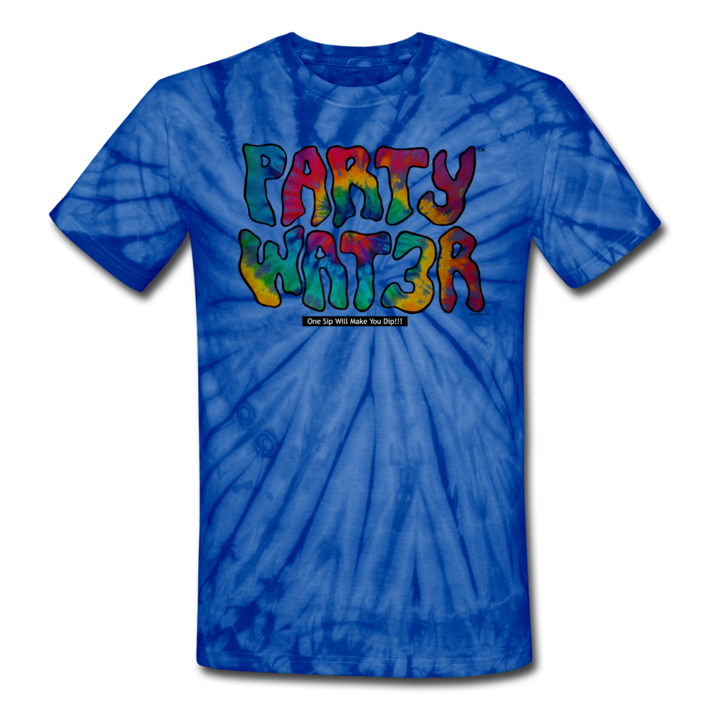 Unisex Tie Dye T-Shirt - spider blue